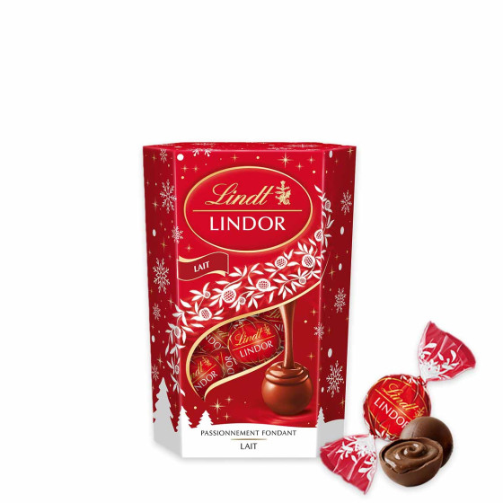 Chocolat LINDOR Lait Lindt - Cornet de 200 gr de boules de chocolat
