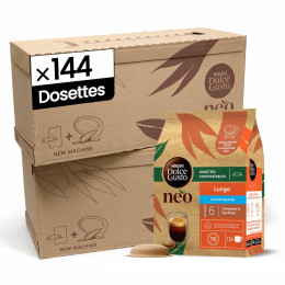 Dosettes Nescafé Dolce Gusto NEO Lungo Décaféiné - 12 boîtes - 144 boissons