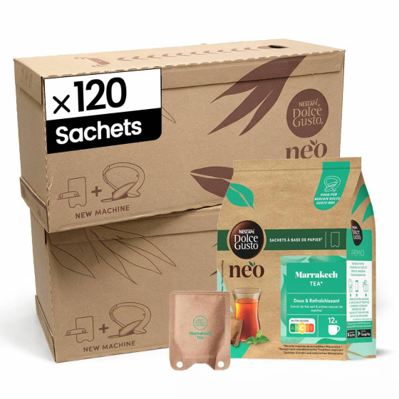 Dosettes Nescafé Dolce Gusto NEO Marrakech TEA - 10 boîtes - 120 boissons
