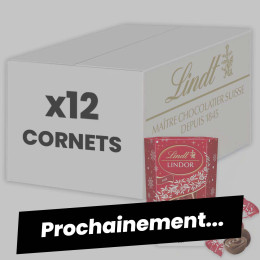 Chocolat LINDOR Lait Lindt - 12 cornets - 2.4kg de boules de chocolat