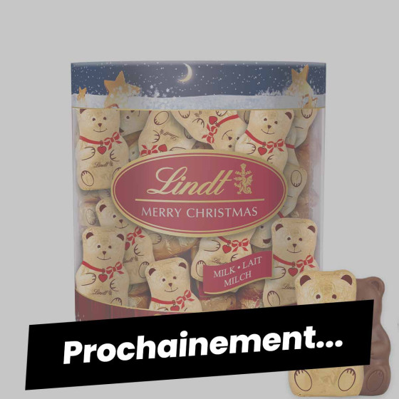 Lindt Boîte de Mini Moulages TEDDY au Lait Idéal pour Noël