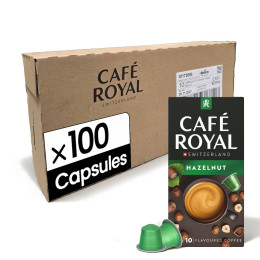 Capsule Nespresso Compatible Café Royal Noisette - 10 boîtes - 100 capsules