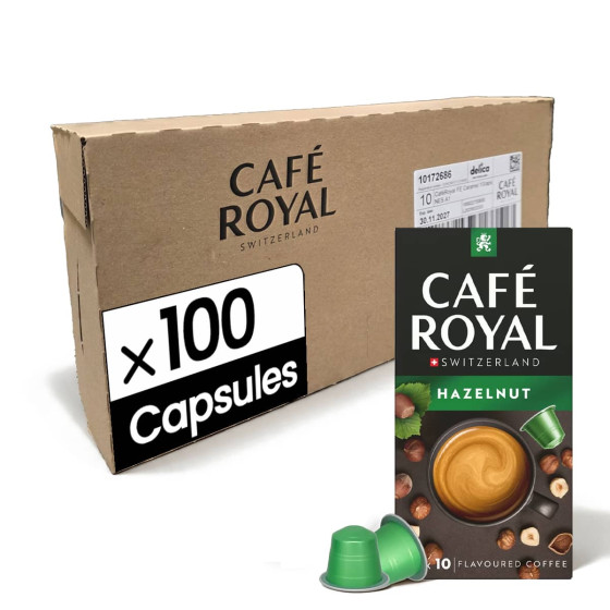 Capsule Nespresso Compatible Café Royal Noisette - 10 boîtes - 100 capsules