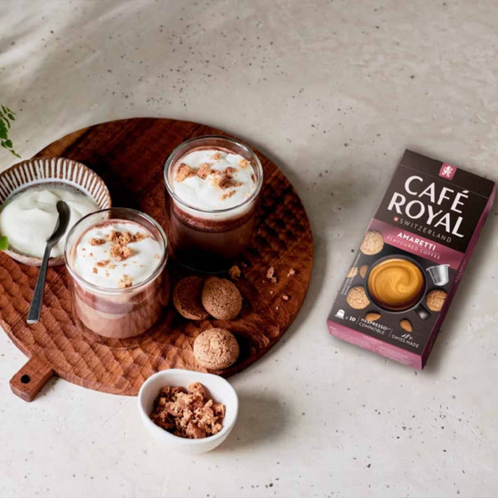 Capsule Nespresso Compatible Café Royal Amaretti - 10 boîtes - 100 capsules