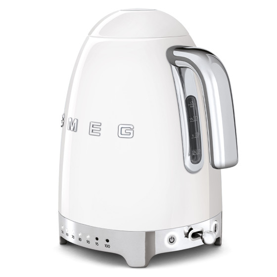 Bouilloire SMEG Température Réglable 1.7L Blanc - KLF04WHEU