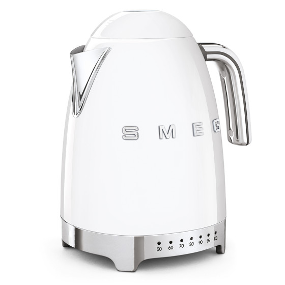Bouilloire SMEG Température Réglable 1.7L Blanc - KLF04WHEU