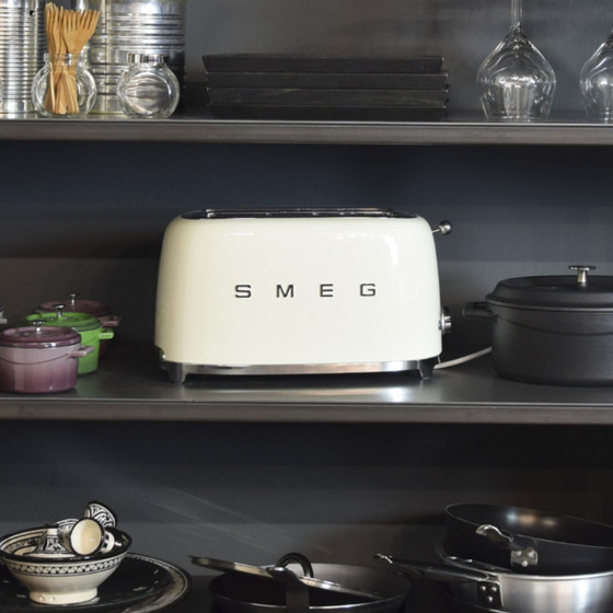 Grille-pain SMEG 4 Tranches Crème - TSF02WHEU