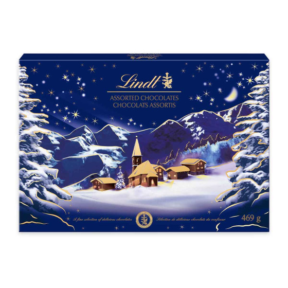 Lindt Boîte PAYSAGE DE NOËL Assorti Assortiment de Chocolats au Lait Noirs et Blancs Idéal pour Noël - vue 9