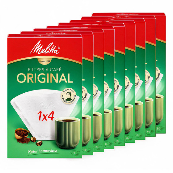 Filtre Cafetière Melitta Original 1x4 - 9 boîtes - 720 filtres