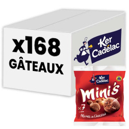 Mini-bouchée Pépites de Chocolat Mini's Ker Cadélac - 24 paquets - 168 bouchées