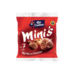DDM 10/11/26 - Mini-bouchée Pépites de Chocolat Mini's Ker Cadélac - 24 paquets - 168 bouchées