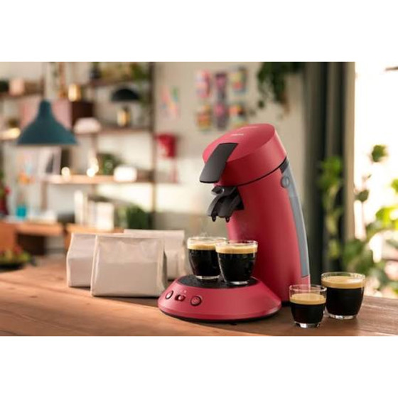 Machine à café Senseo Original Plus Booster d’arômes - Philips CSA210/91 Rouge