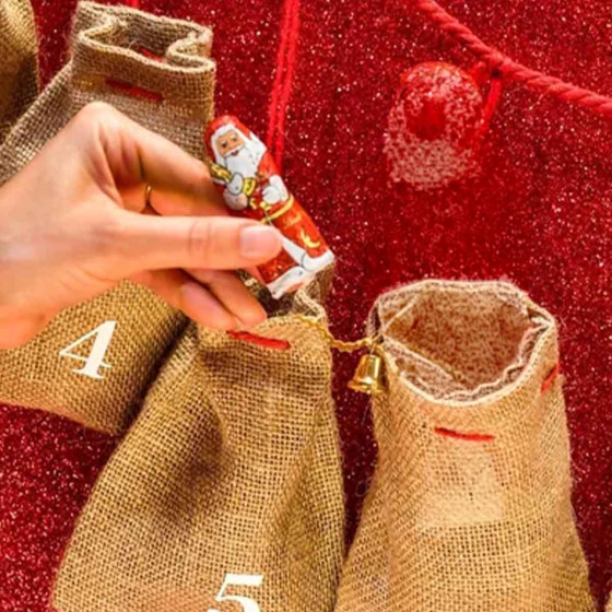 385 Pères Noël Chocolat au lait - Lindt - Carton de 3,85 Kg