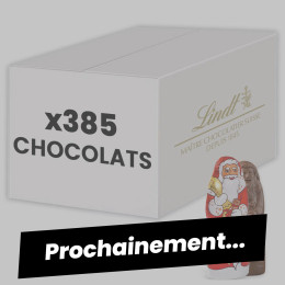385 Pères Noël Chocolat au lait - Lindt - Carton de 3,85 Kg