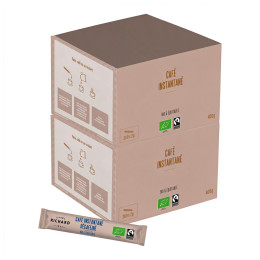 Café Soluble Bio et Equitable Cafés Richard Décaféiné 100% Arabica - 2 boîtes - 400 sticks
