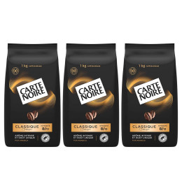 Café en Grains Carte Noire Classique - 3 paquets - 3 Kg