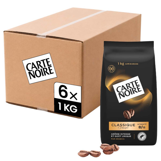 Café en Grains Carte Noire Classique - 6 paquets - 6 Kg
