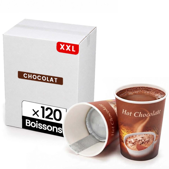 Gobelet Pré-dosé XXL en carton Chocolat Chaud Lacté - 120 boissons