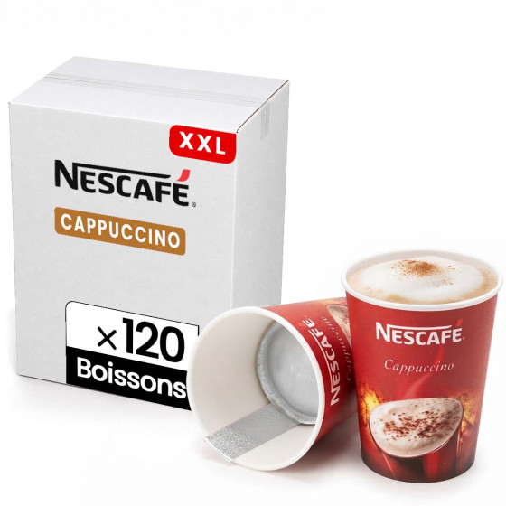 Gobelet Pré-dosé XXL en carton Nescafé Cappuccino - 120 boissons