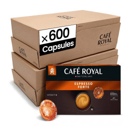 Capsule Nespresso Pro Compatible Café Royal Espresso Forte - 12 boites - 600 capsules