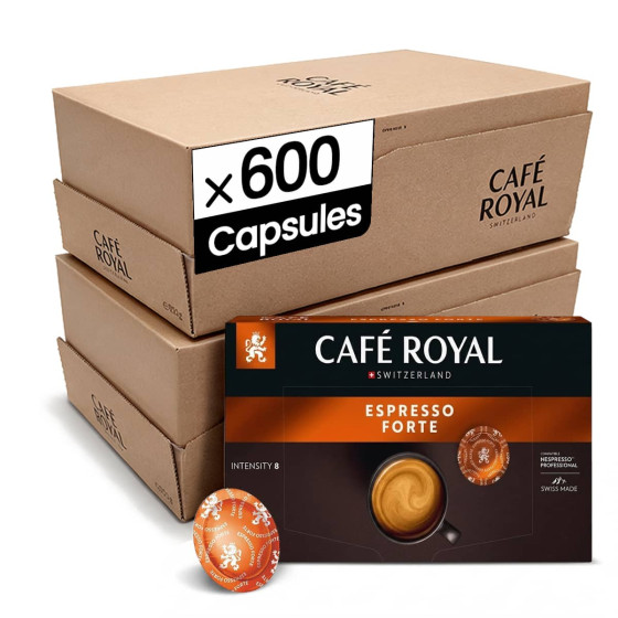 Capsule Nespresso Pro Compatible Café Royal Espresso Forte - 12 boites - 600 capsules