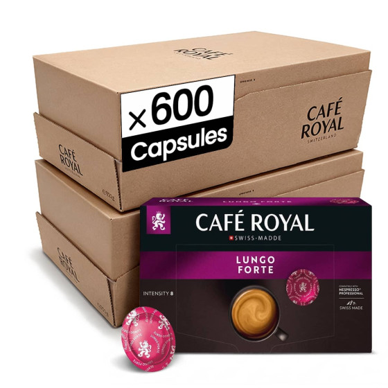 Capsule Nespresso Pro Compatible Café Royal Lungo Forte - 12 boites - 600 capsules