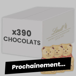 390 Oursons au Chocolat au lait Teddy - Lindt - Carton de 3,9 Kg