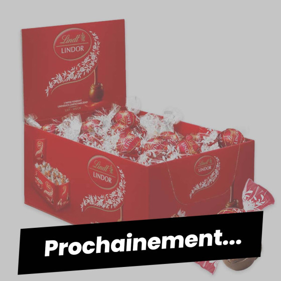 60 Boules de Chocolat au lait LINDOR - Présentoir garnie - Lindt - 750 gr