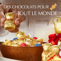 60 Chocolats assortis Lait, Noir, Blanc - Boite festive - Lindt - 690 gr