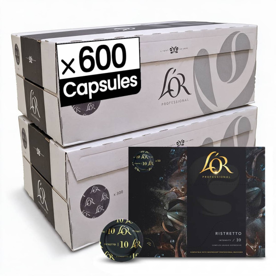 Capsule Nespresso Pro Compatible L'Or Suprême Ristretto - 12 boites - 600 capsules