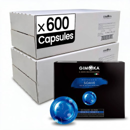 Capsule Nespresso Pro Compatible Gimoka Déca Soave - 12 boites - 600 Capsules