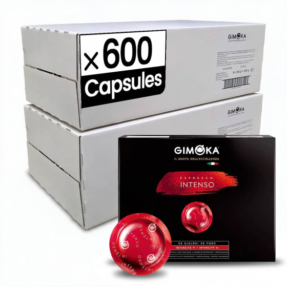 Capsule Nespresso Pro Compatible Gimoka Intenso - 12 boites - 600 capsules