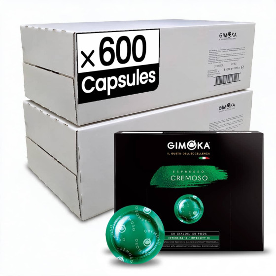 Capsule Nespresso Pro Compatible Gimoka Cremoso - 12 boites - 600 capsules