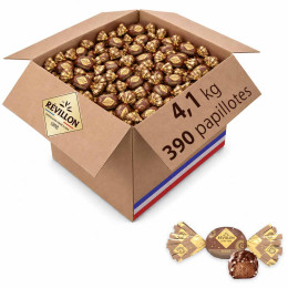 390 Papillotes Rochers au Chocolat au lait - Révillon - 4,1 Kg