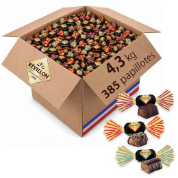 385 Papillotes au Chocolat noir - Révillon - 4,3 Kg