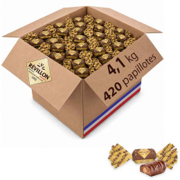 420 Papillotes Double praliné noisette au Chocolat au lait - Révillon - 4,1 Kg