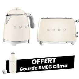 Set petit-déjeuner SMEG Crème (Mini Bouilloire + Grille-pain)