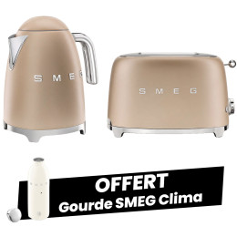 Set petit-déjeuner SMEG Or Mat (Bouilloire KLF03CHMEU + Grille-pain TSF01CHMEU)