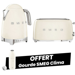 Set petit-déjeuner SMEG Crème (Bouilloire réglable KLF04CREU + Grille-pain TSF02CREU)
