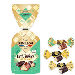 Sachet de Pâtes d'Amandes au chocolat noir et lait Les iconiques Révillon - 370 gr