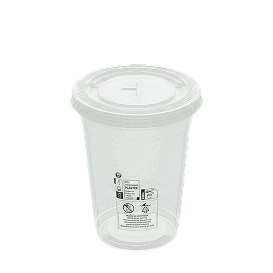 Gobelet café et couvercle à emporter 36 cl (12oz) - Matière PET recyclable - 1000 gobelets + couvercles