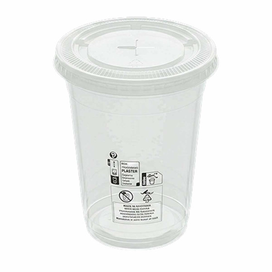 Gobelet et couvercle pour boissons à emporter 60 cl (20oz) - Matière PET recyclable - 1000 gobelets + couvercles