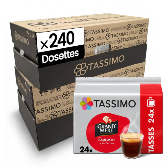 Dosette Tassimo Café Grand'Mère Espresso - 10 boîtes - 240 dosettes
