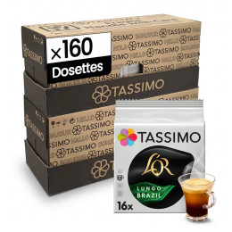 Dosette Tassimo L'Or Espresso Lungo Brazil - 10 boîtes - 160 dosettes