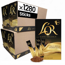 Café Soluble L'Or Classique - 16 boites - 1 280 sticks