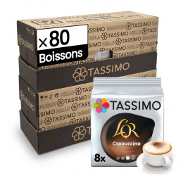 Dosette Tassimo Café L'Or Cappuccino - 10 paquets - 80 boissons