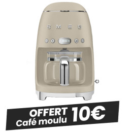 Cafetière Filtre Programmable SMEG 1.4L Beige lin mat - DCF02MLMEU