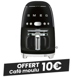 Cafetière Filtre Programmable SMEG 1.4L Noir - DCF02BLEU