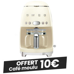 Cafetière Filtre Programmable SMEG 1.4L Crème - DCF02CREU