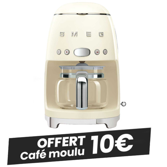 Cafetière Filtre Programmable SMEG 1.4L Crème - DCF02CREU